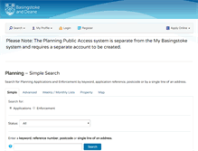 Tablet Screenshot of planning.basingstoke.gov.uk